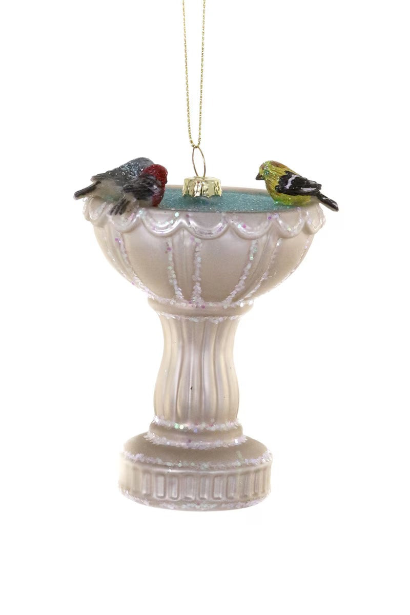 Bird Bath Glass Ornament by Cody Foster