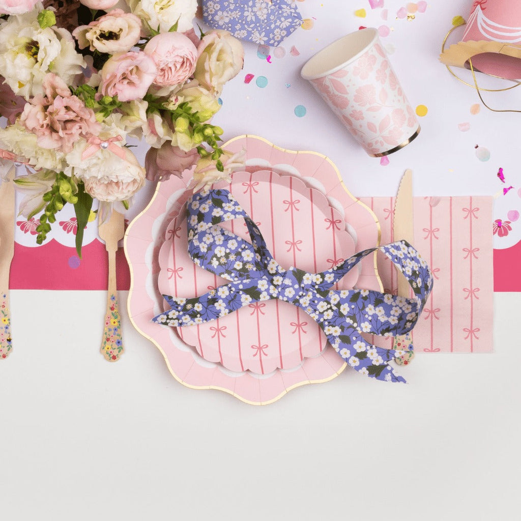 Petal Pink Elegant Floral Dinner Plates