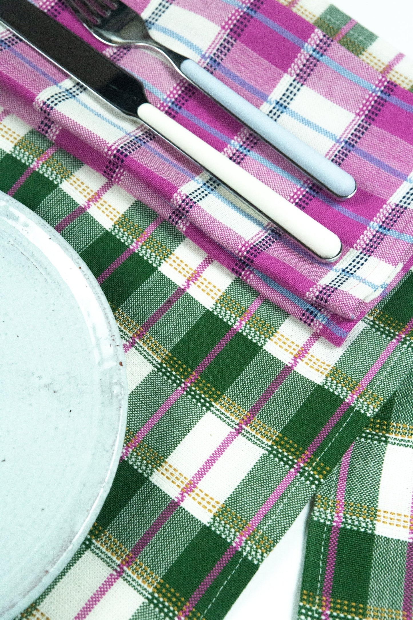 San Andres Gingham Forest & White Placemat