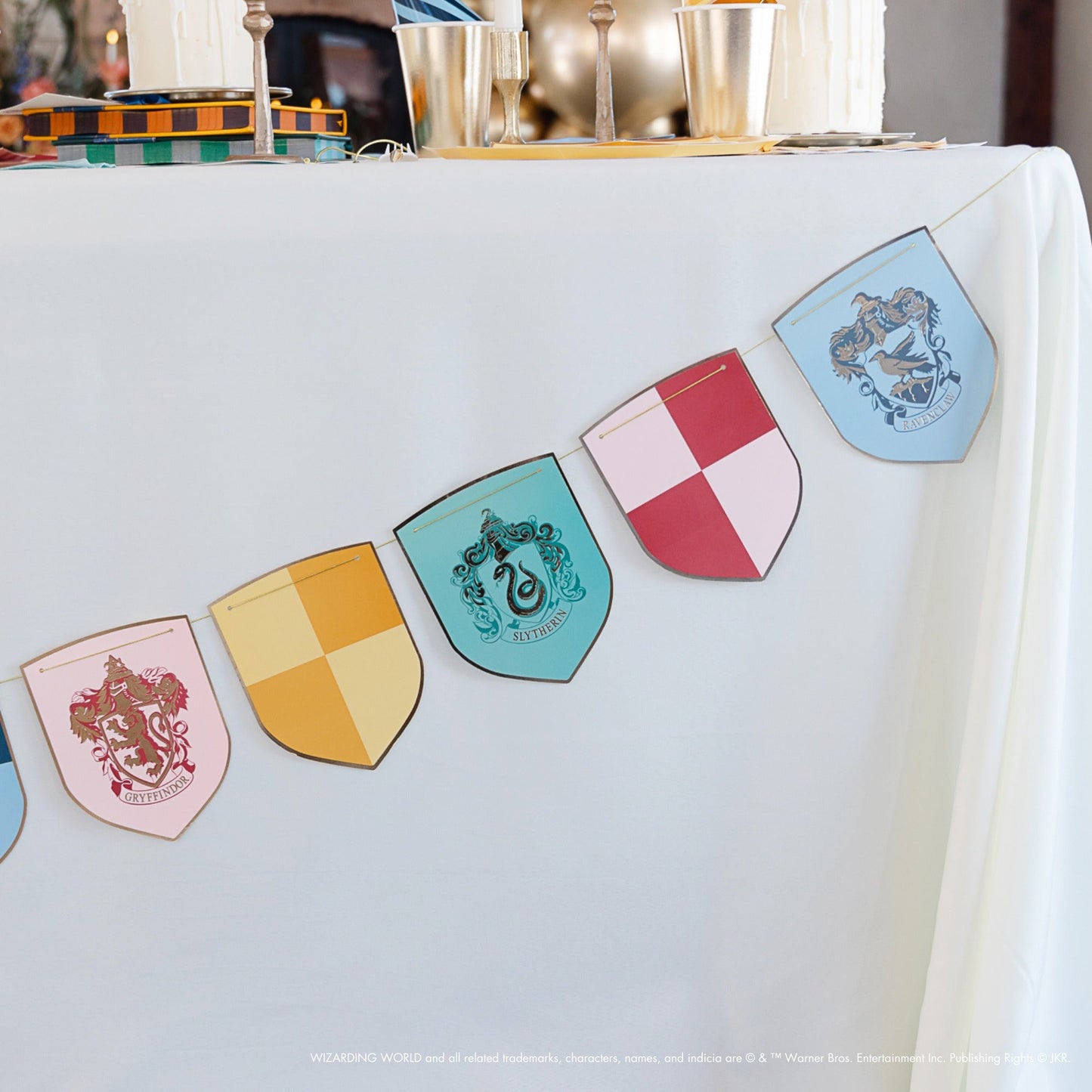 Harry Potter X Bonjour Fete House Pride Multicolor Decorative Hogwarts Banner