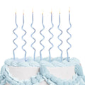 Blue Swirly Birthday Candles