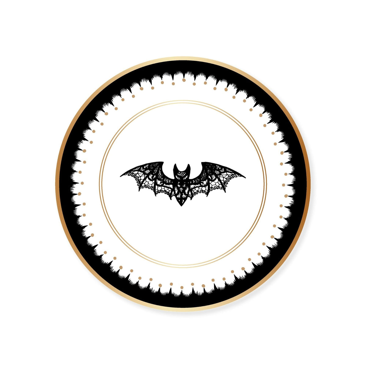 Elegant Halloween Dessert Lacy Bat Plates