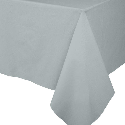 Silver Paper Linen Like Table Cover