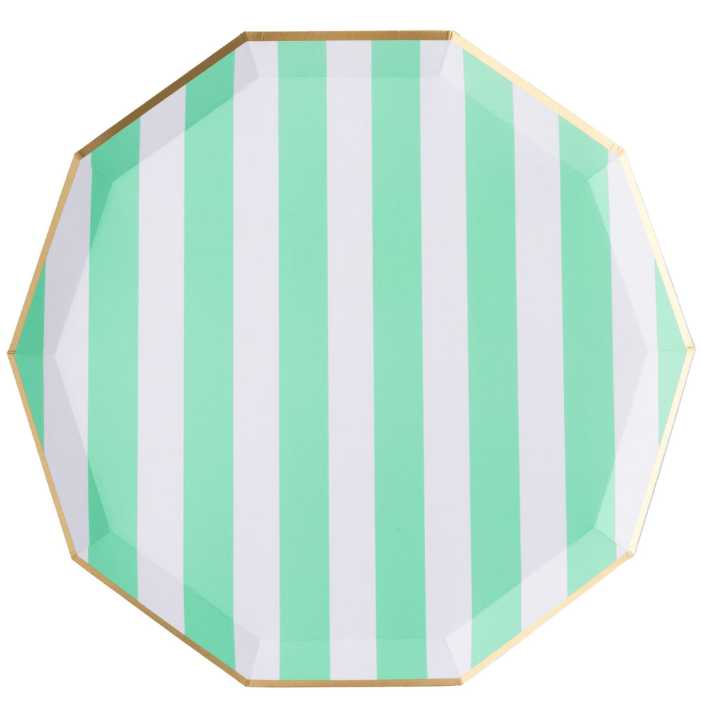 Fresh Mint Signature Cabana Stripe Large Plates