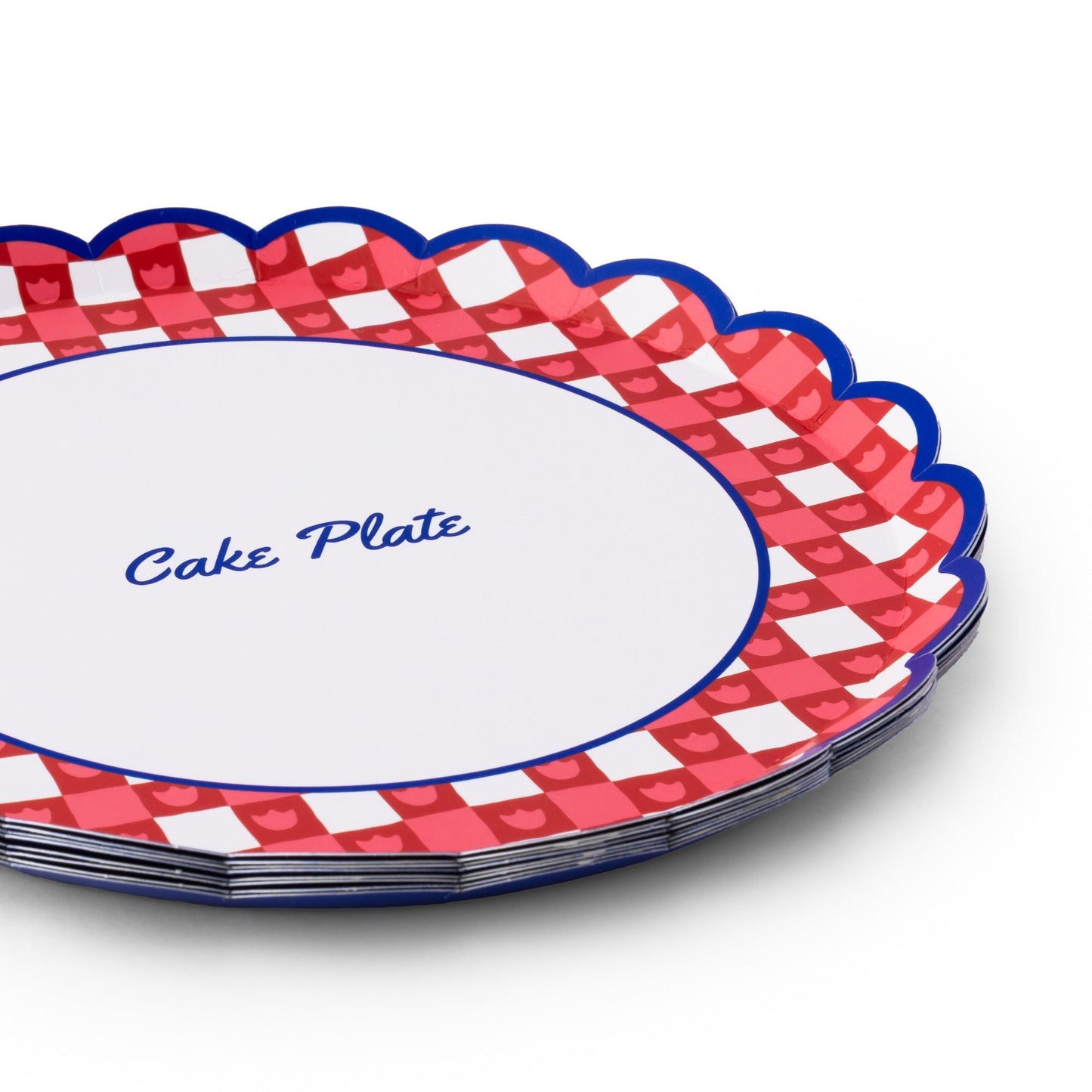 Betty CrockerTM X Bonjour Fete Red Gingham Cake Plates