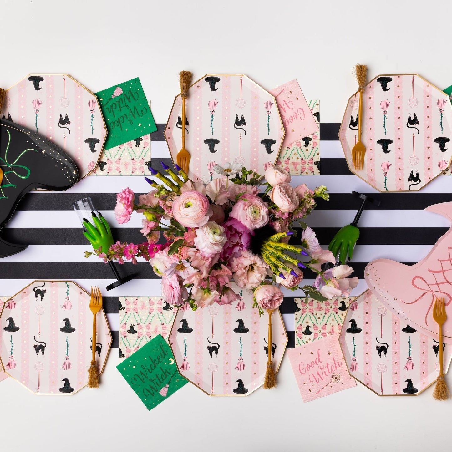 Black Noir Signature Cabana Stripe Table Runner