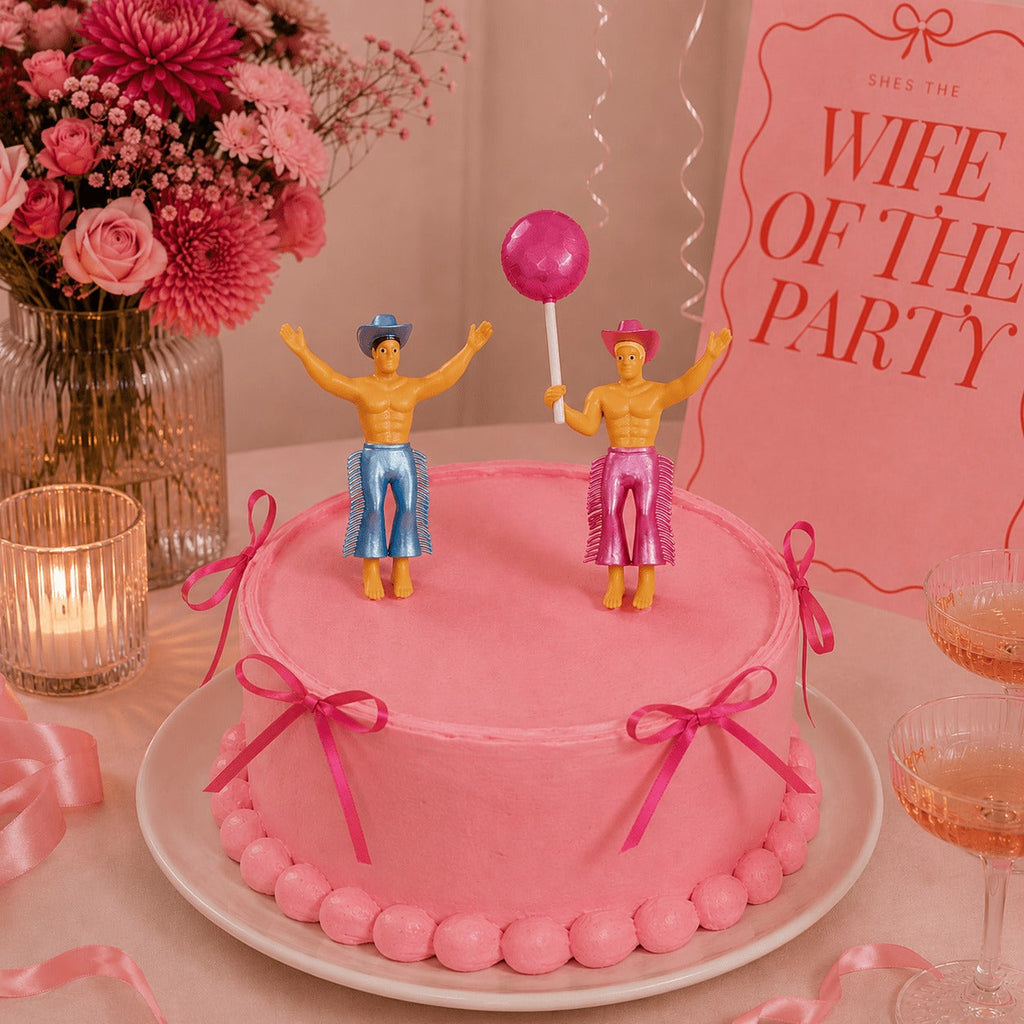Disco Cowboy Cake Toppers
