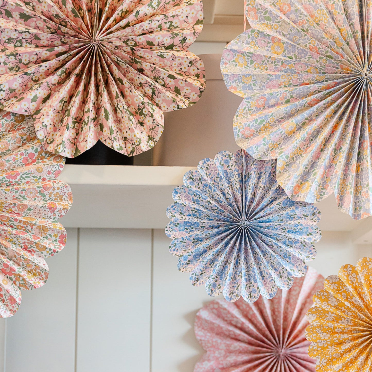 Meri Meri X Liberty Paper Pinwheel Decorations