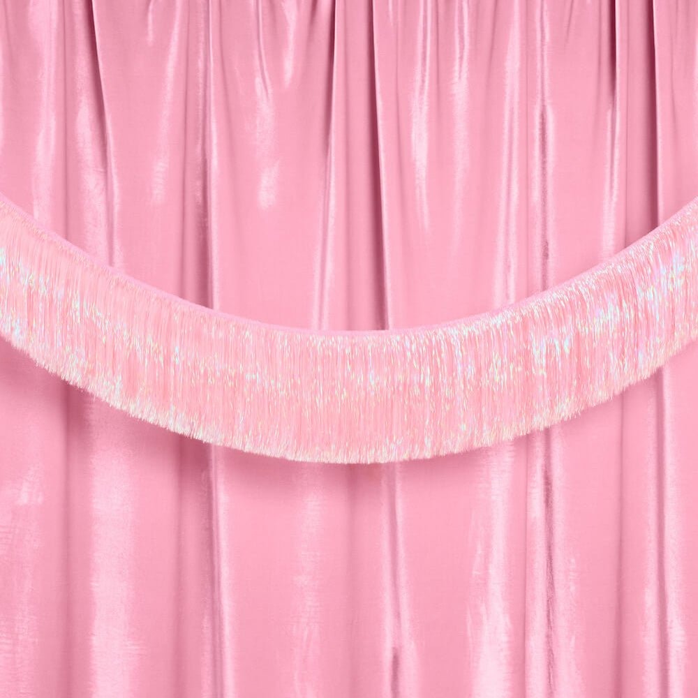 Light Pink Iridescent Fringe Banner