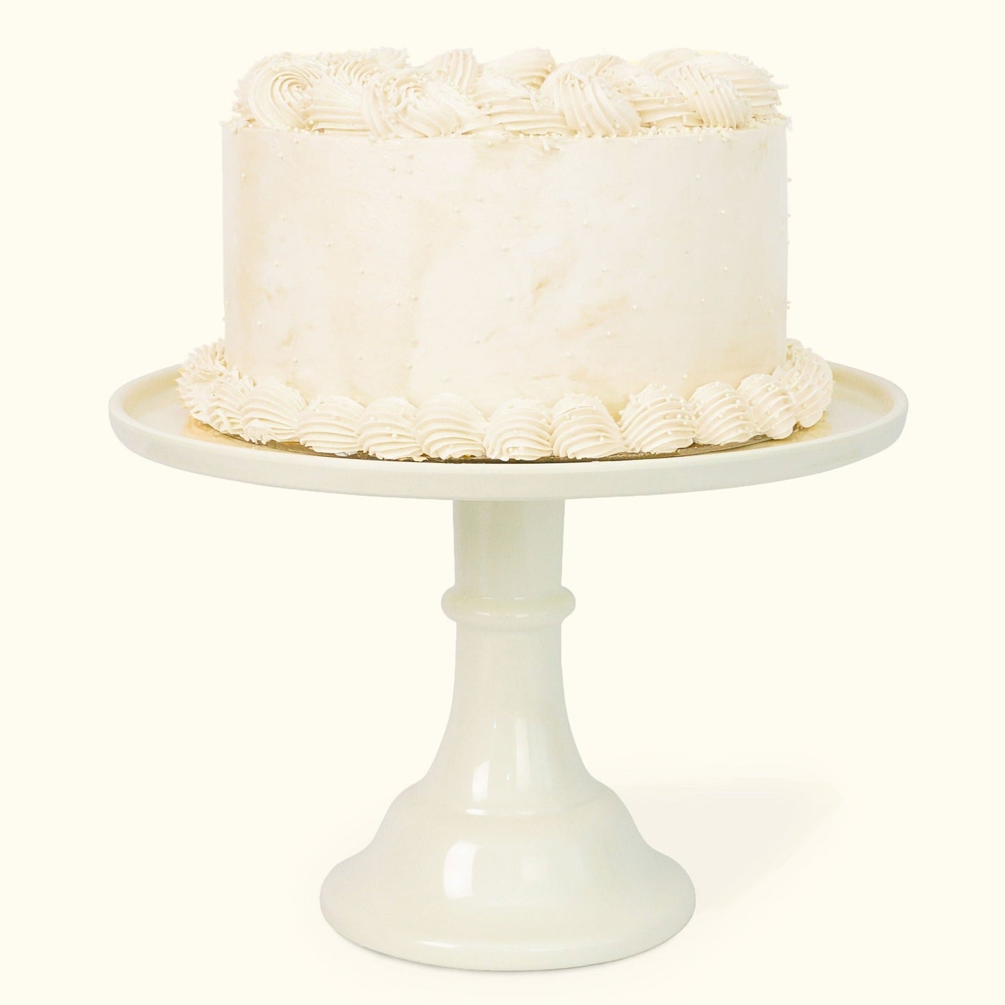 Large Linen White Melamine Cake Stand