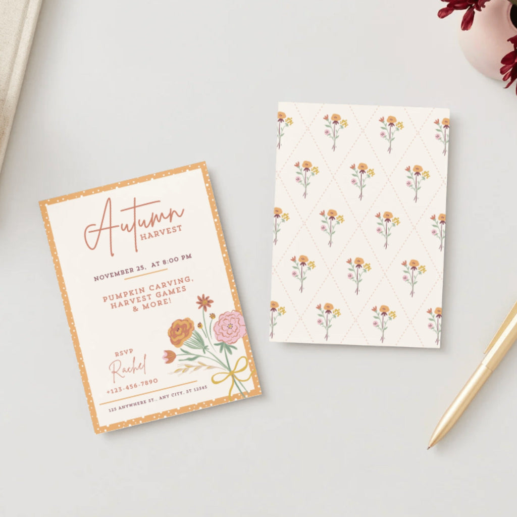 Cozy Fall Digital Party Invitation