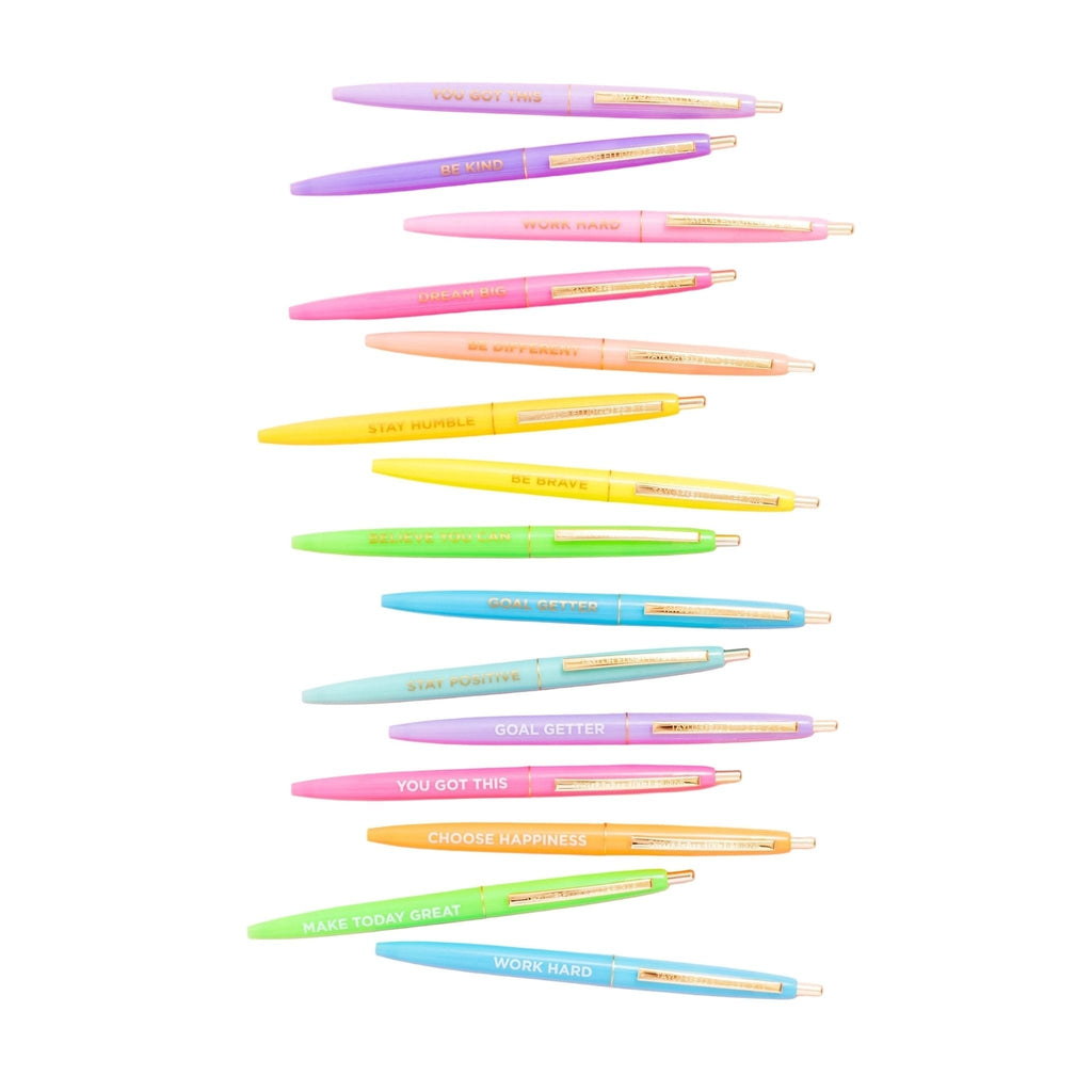 10 Piece Motivational Pen Set