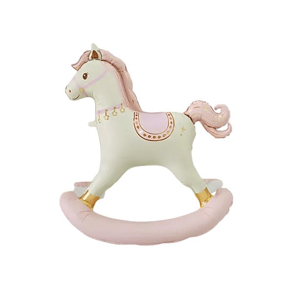 Pink Rocking Horse Foil Balloon