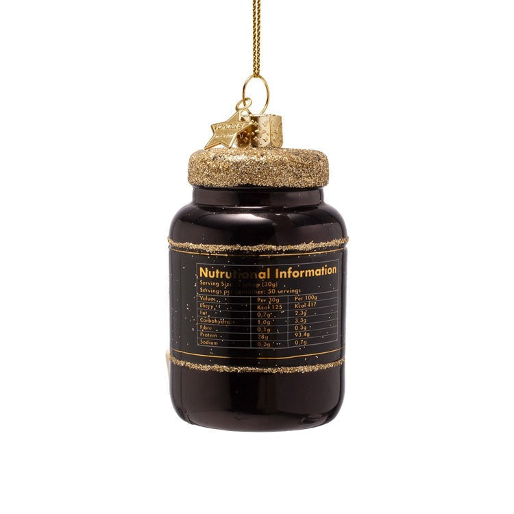 Protein Powder Glass Ornament