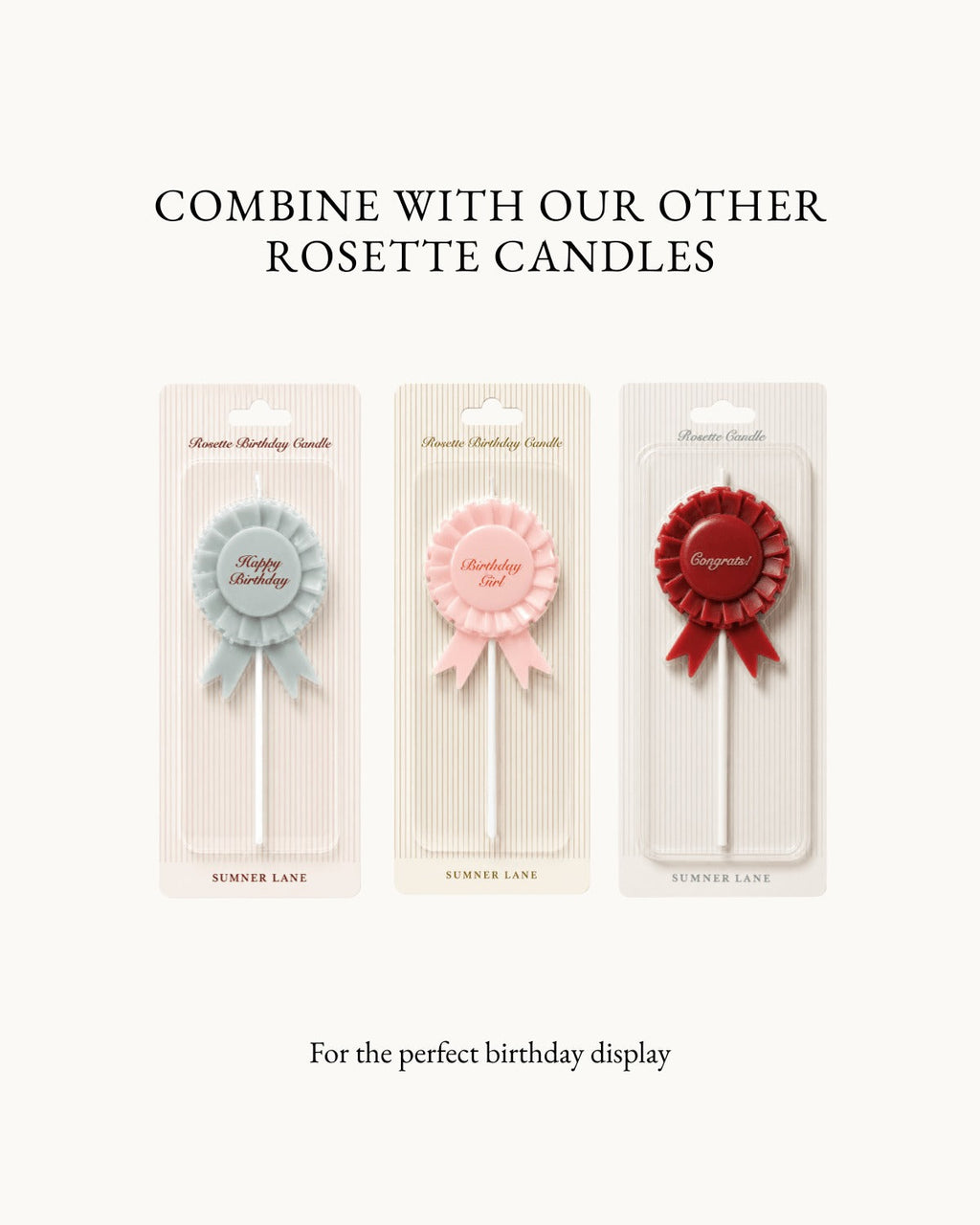 Happy Birthday Rosette Candle