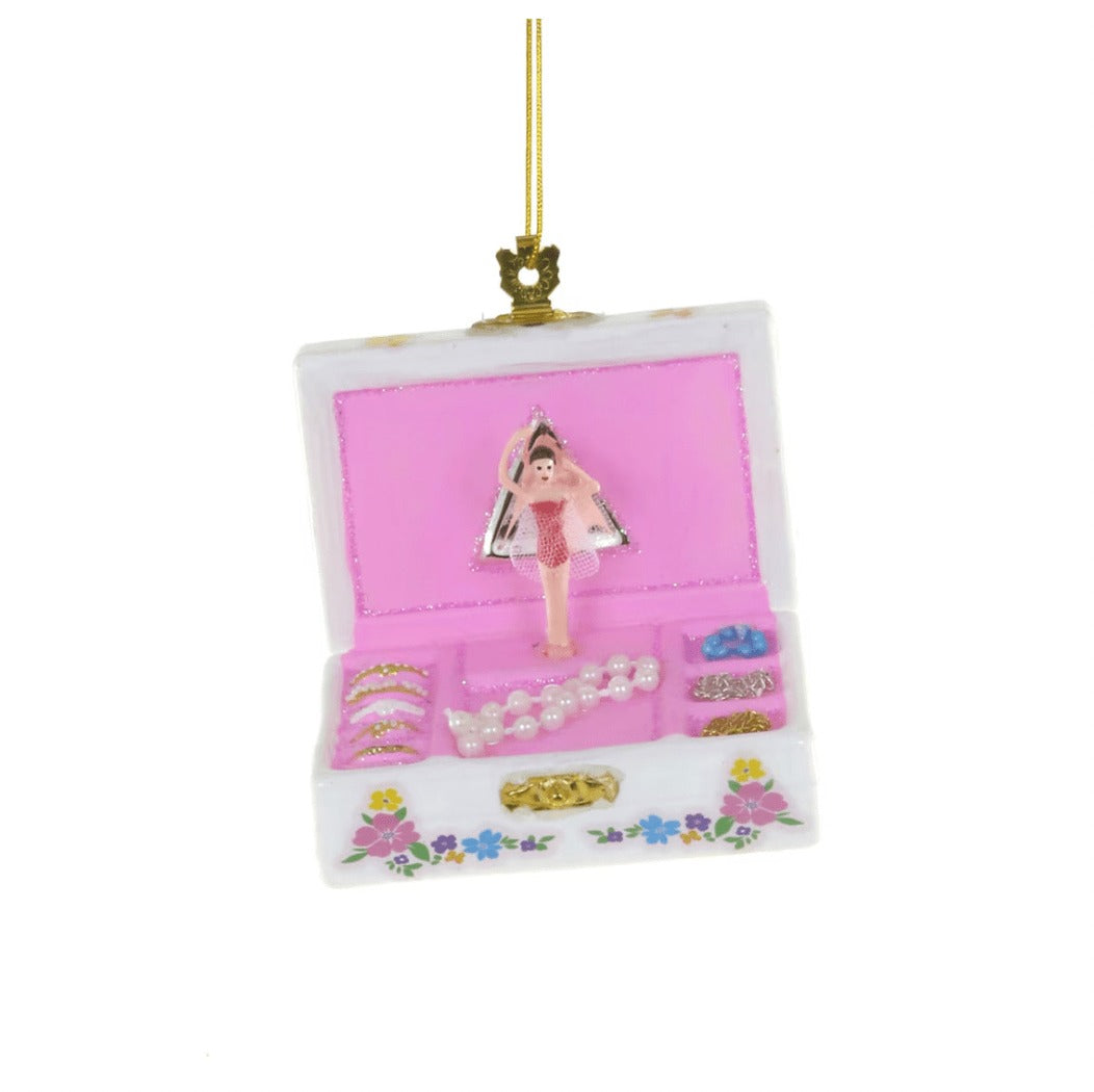 Vintage Ballerina Jewelry Box Glass Ornament by Cody Foster