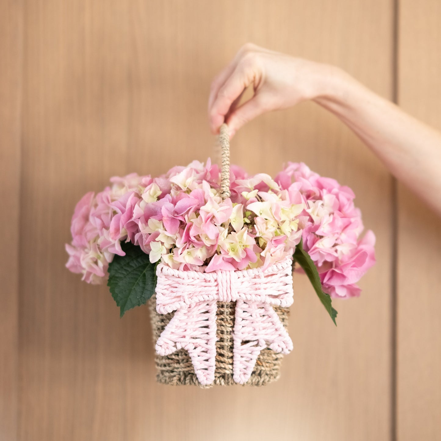 Wicker Bow Easter Basket
