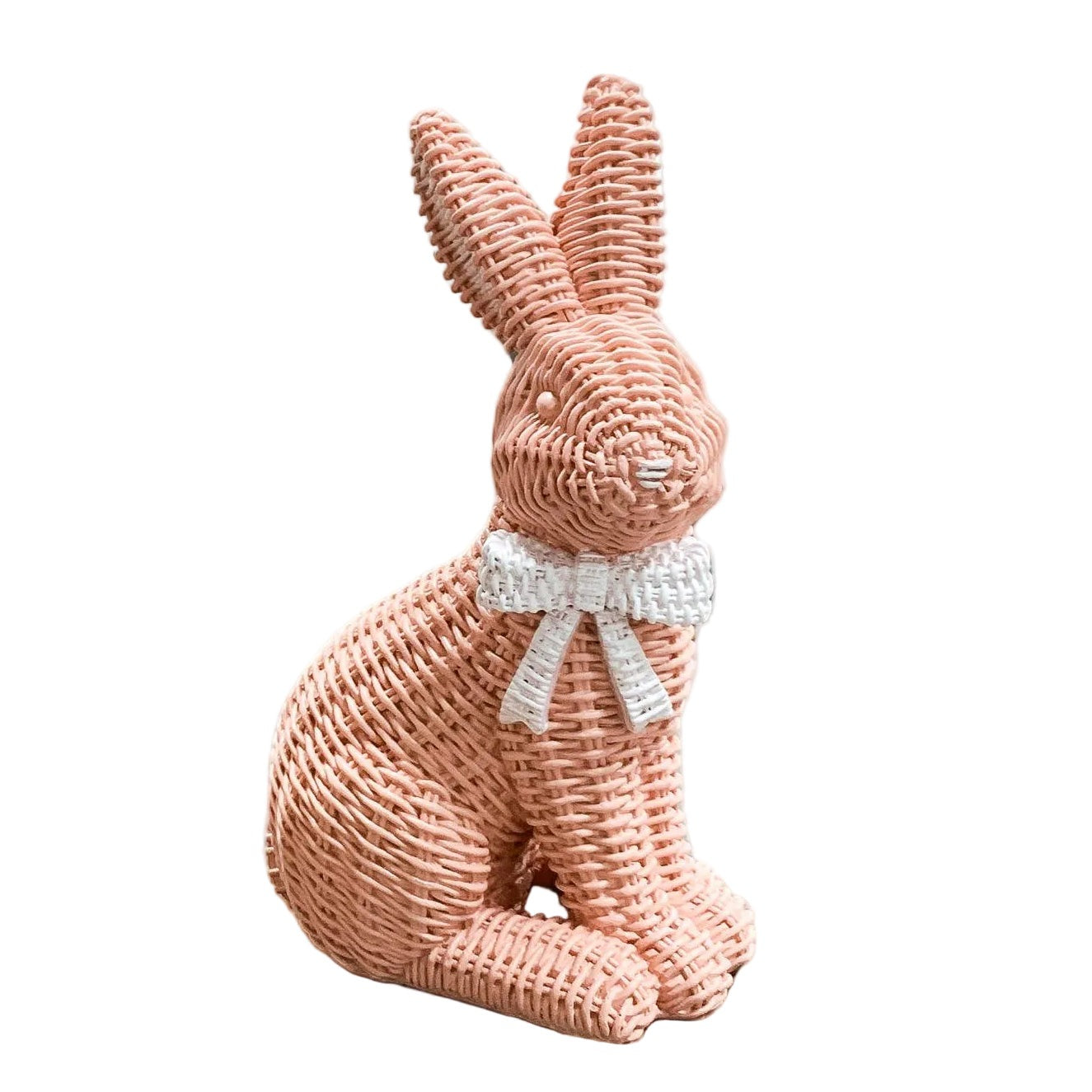 Pink Rattan Design Bunny
