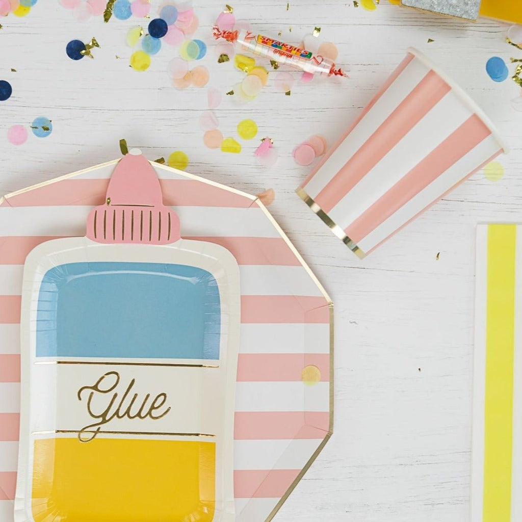 Petal Pink Signature Cabana Stripe Cups