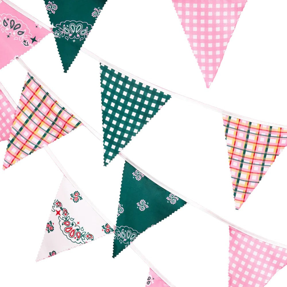 Gingham Camp Bunting Banner