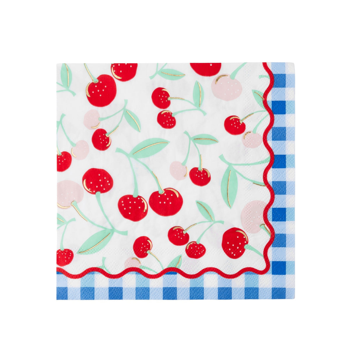 Cherry Pie Gingham Large Napkins
