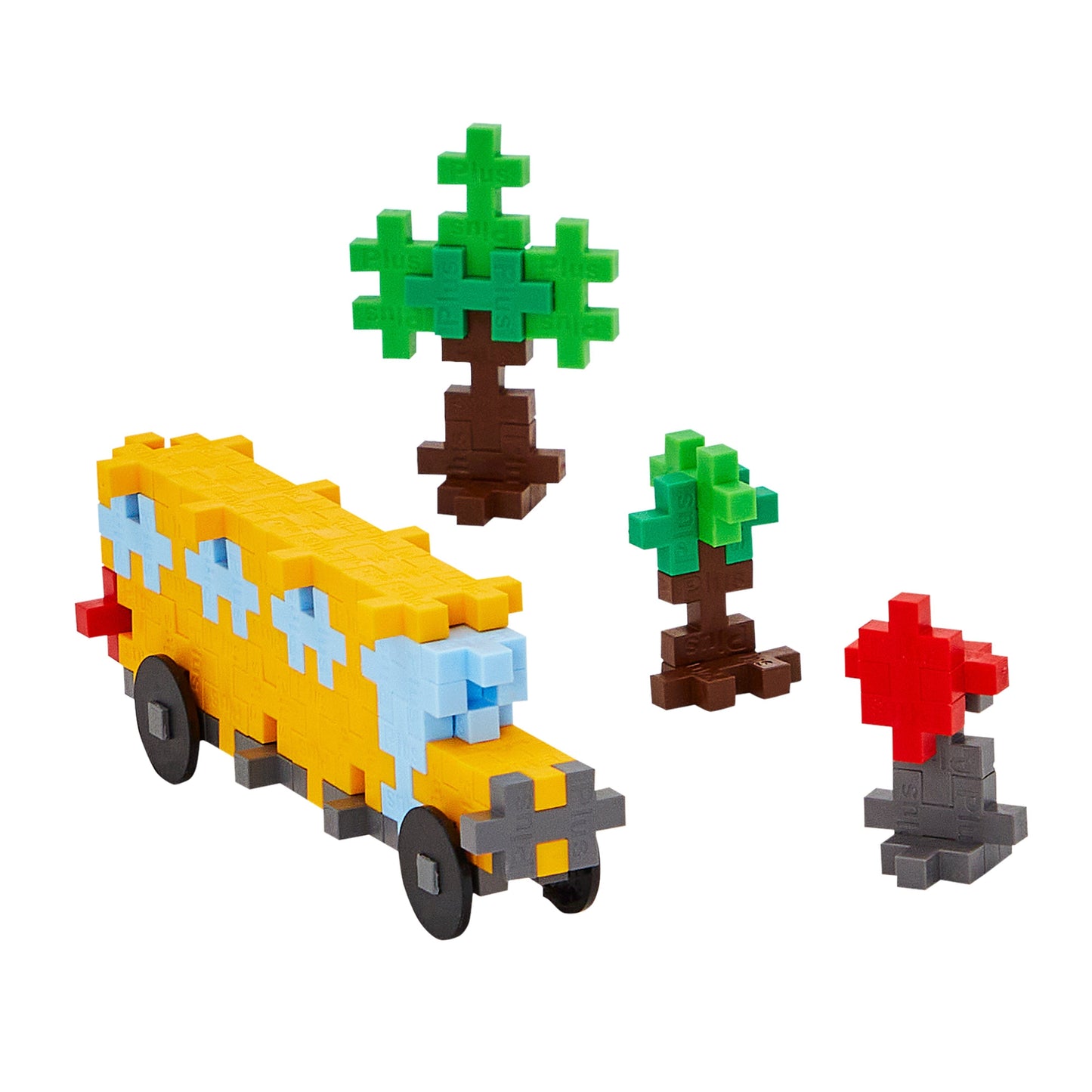 School Bus Plus Plus Puzzle Toy