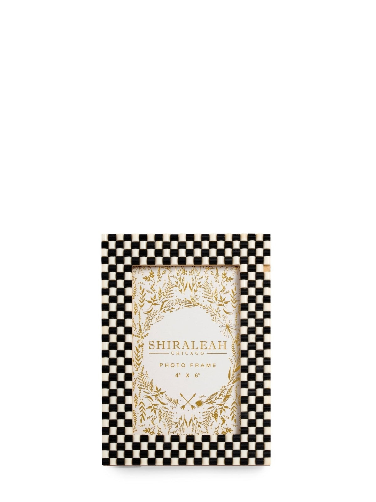 Shiraleah Roma 4" x 6" Mosaic Picture Frame, Black