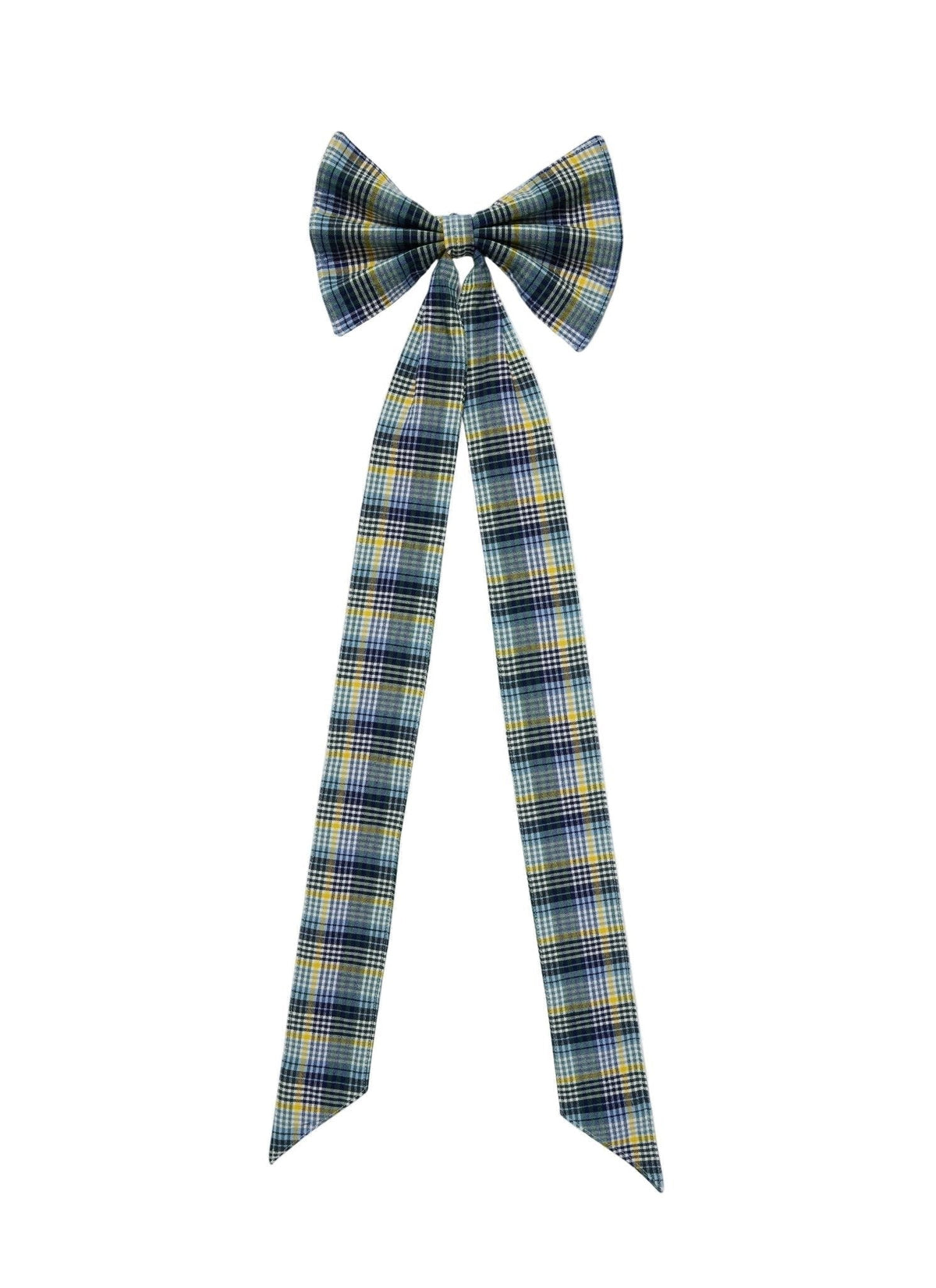 Maine Plaid Multicolor Fabric Bow