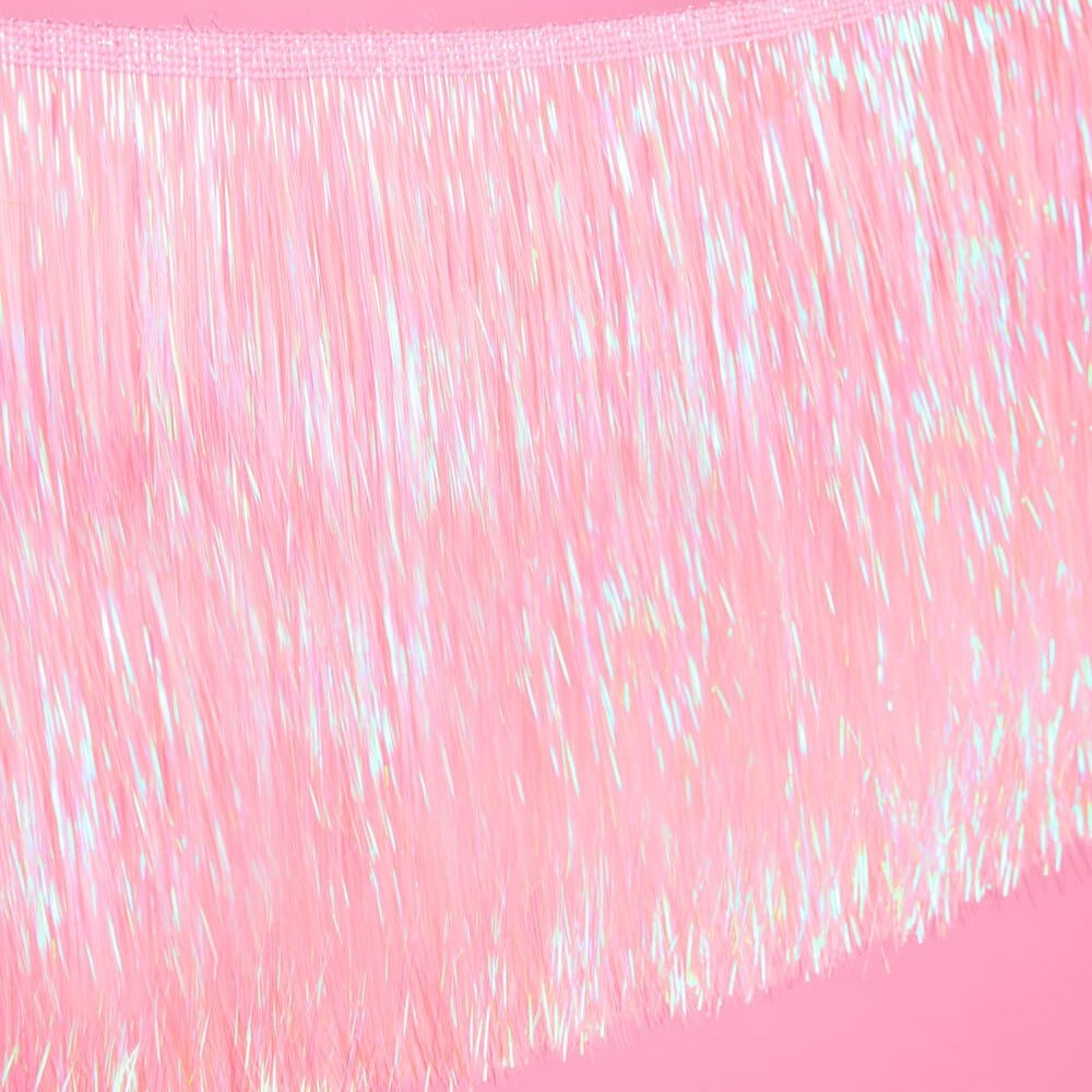 Light Pink Iridescent Fringe Banner