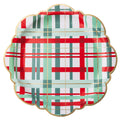 Classic Christmas Plaid Dinner Plates