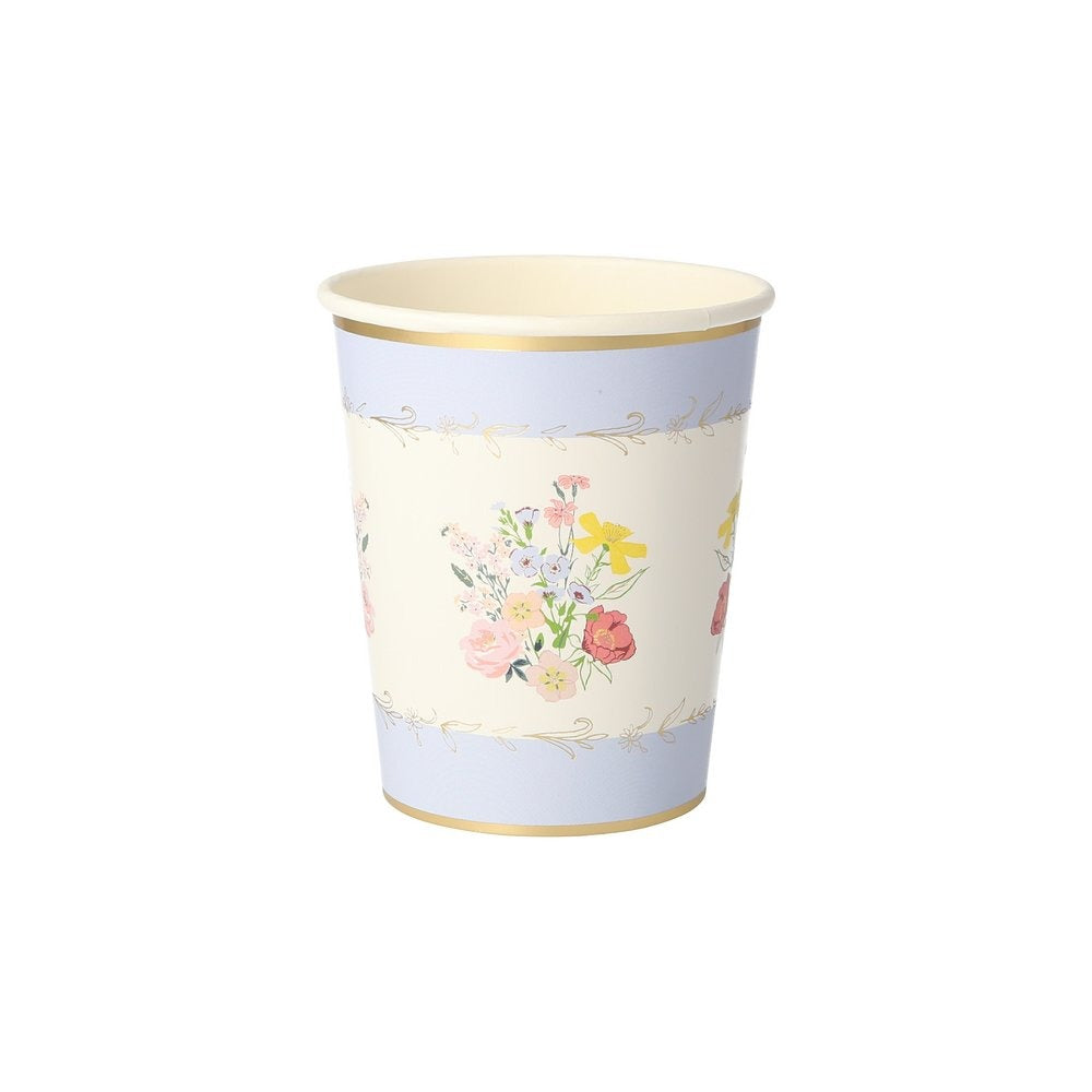 English Garden Floral Party Cups