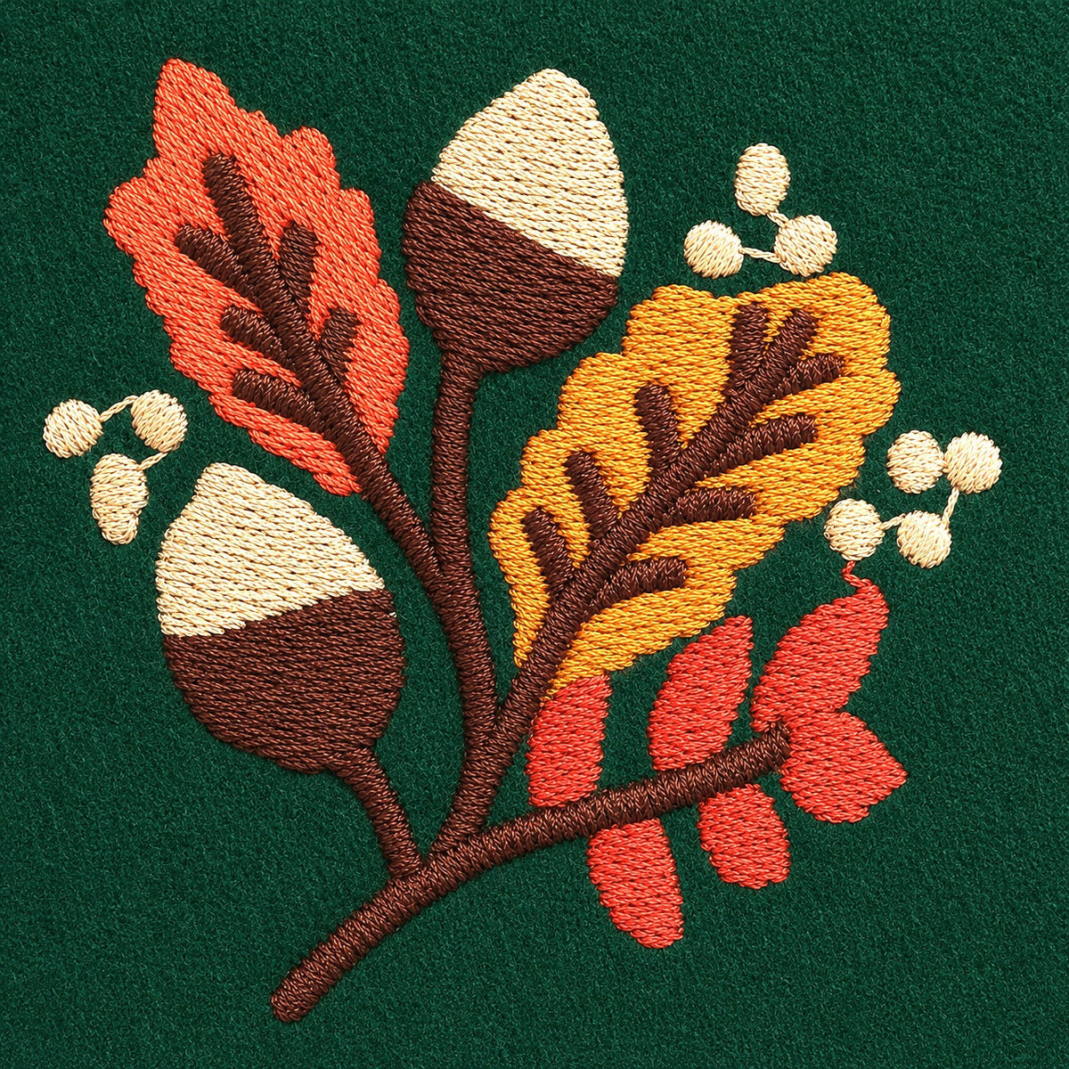Fall Foliage Embroidered Bow Tie Collar