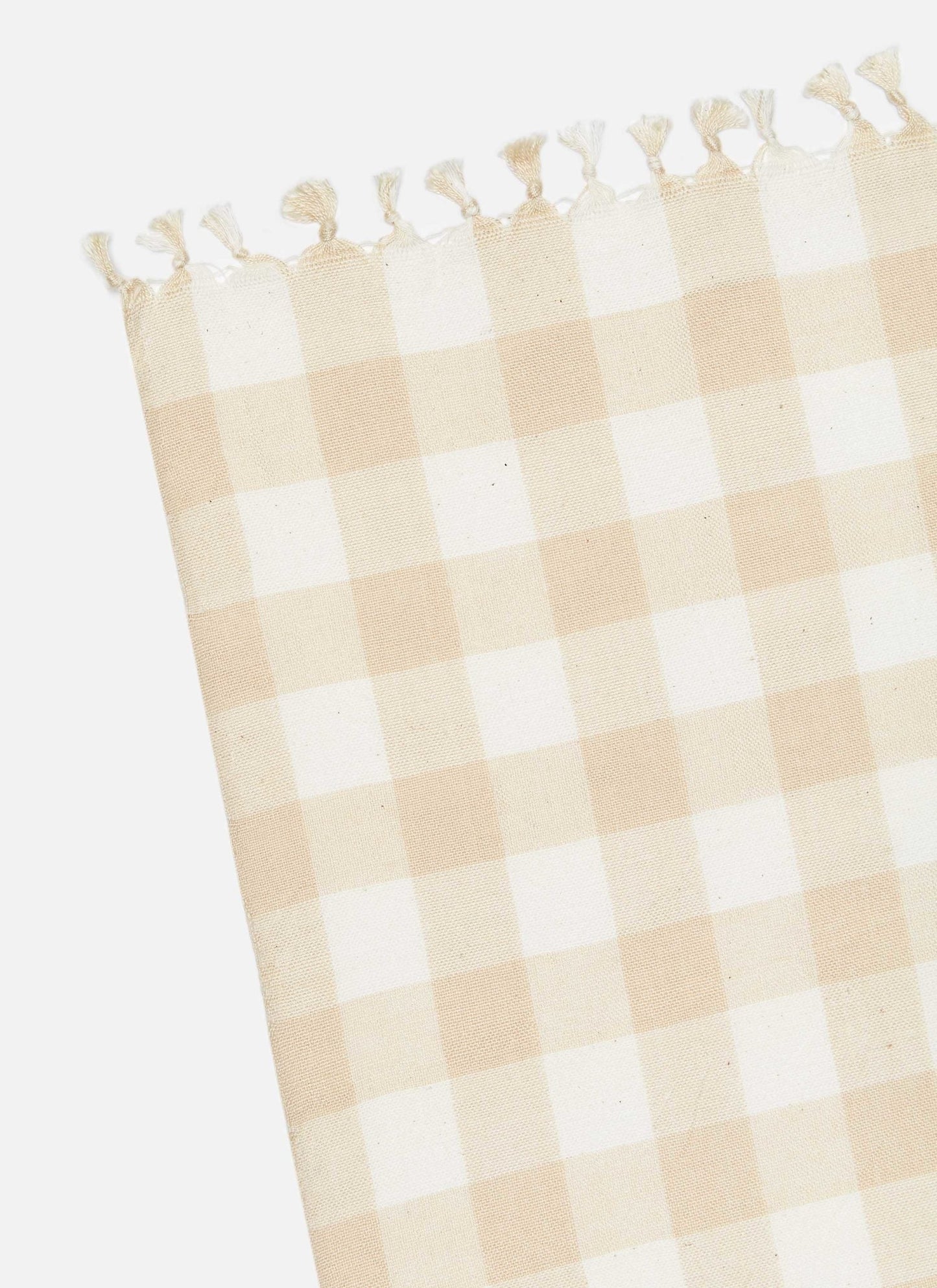 Gingham Cream Tablecloth