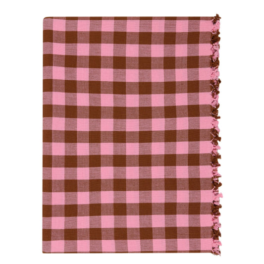Gingham Candy Pink Tablecloth
