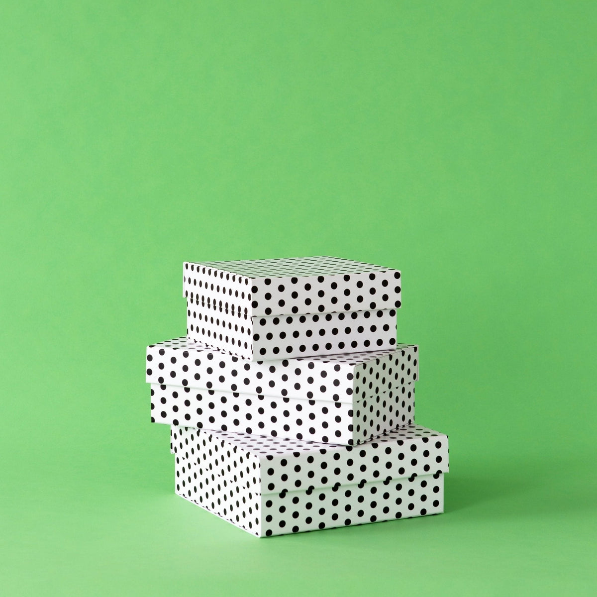 White & Black Polka Dot Display Box Risers