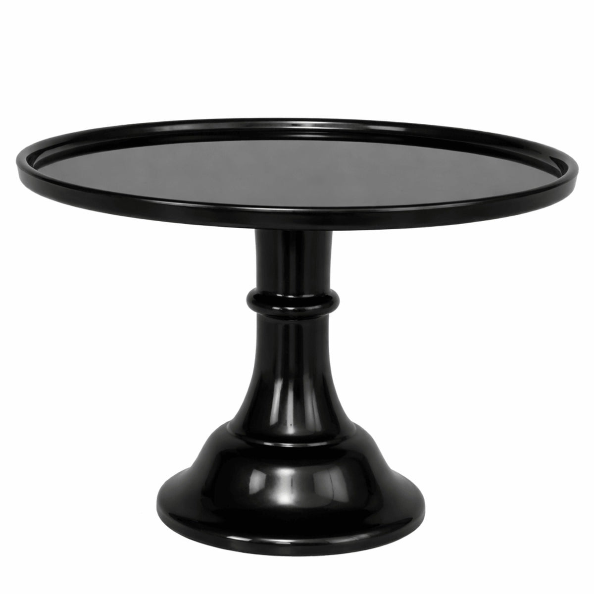 Large Black Noir Pedestal Melamine Cake Stand
