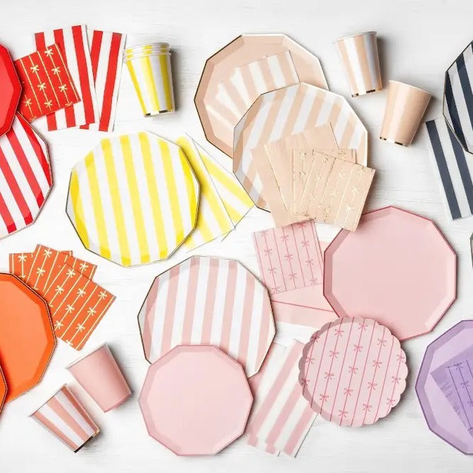 Petal Pink Signature Cabana Stripe Cups