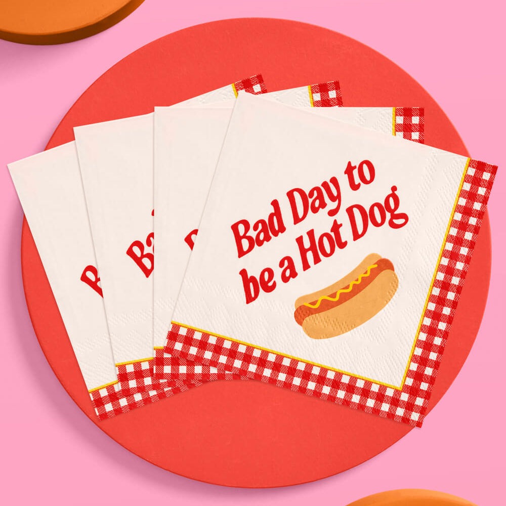 Bad Day To Be A Hot Dog Napkins