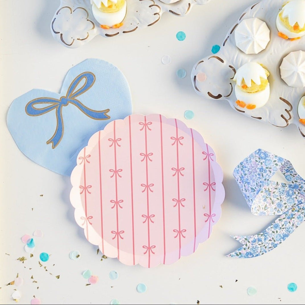Petal Pink Signature Bow Small Plates