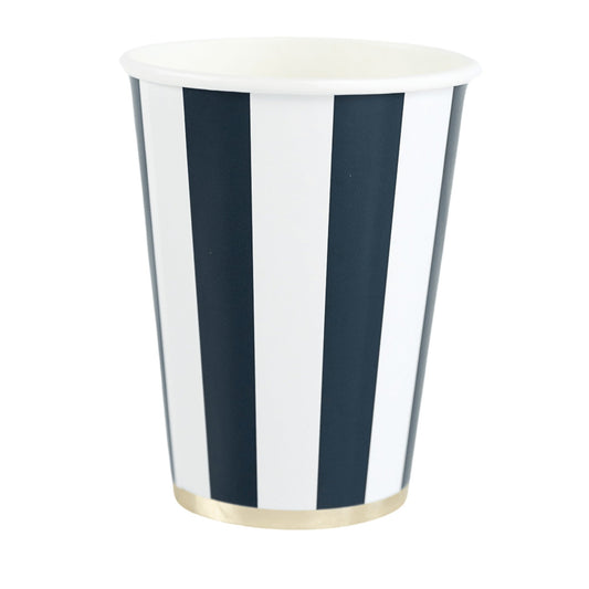 Midnight Blue Signature Cabana Stripe Cups