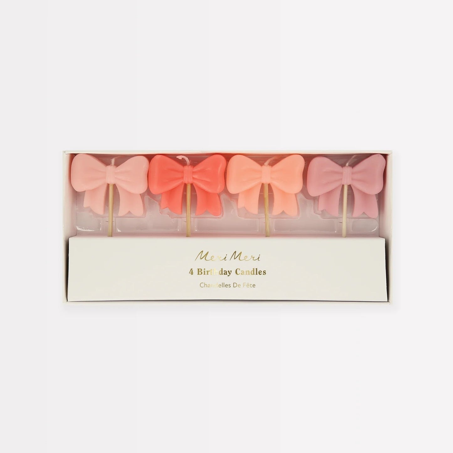 Pink Bow Shaped Candles