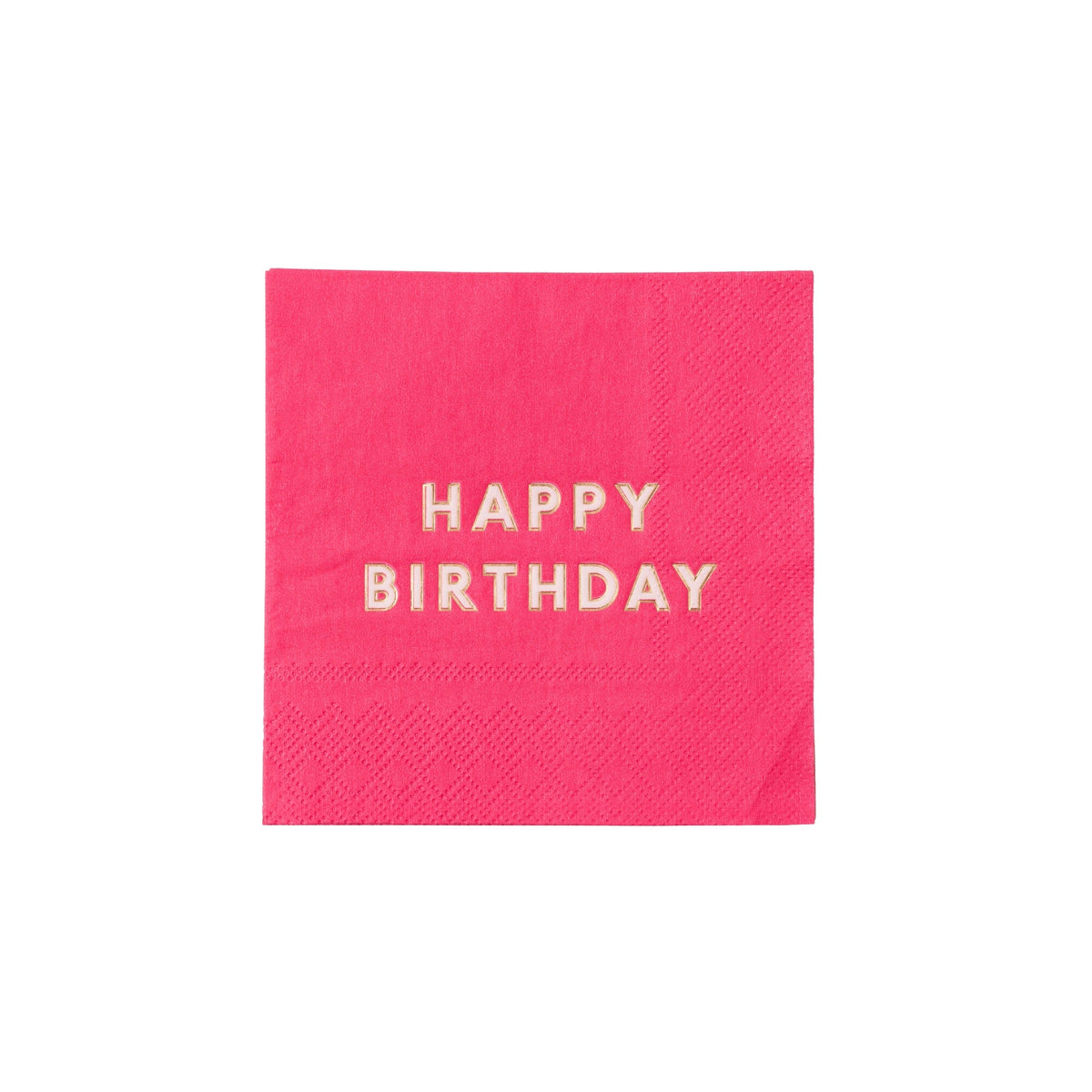 Haute Pink Signature Happy Birthday Cocktail Napkins