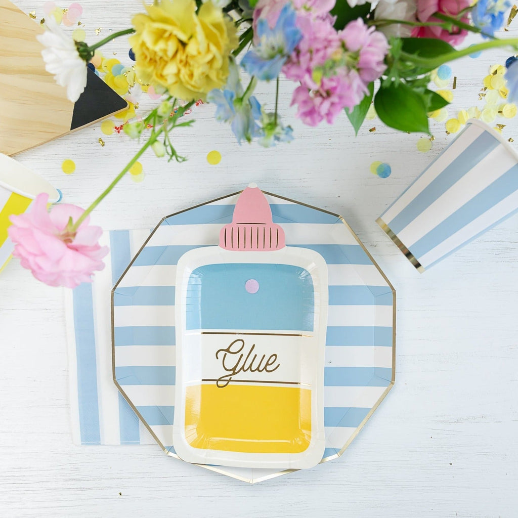 Sky Blue Signature Cabana Stripe Plates