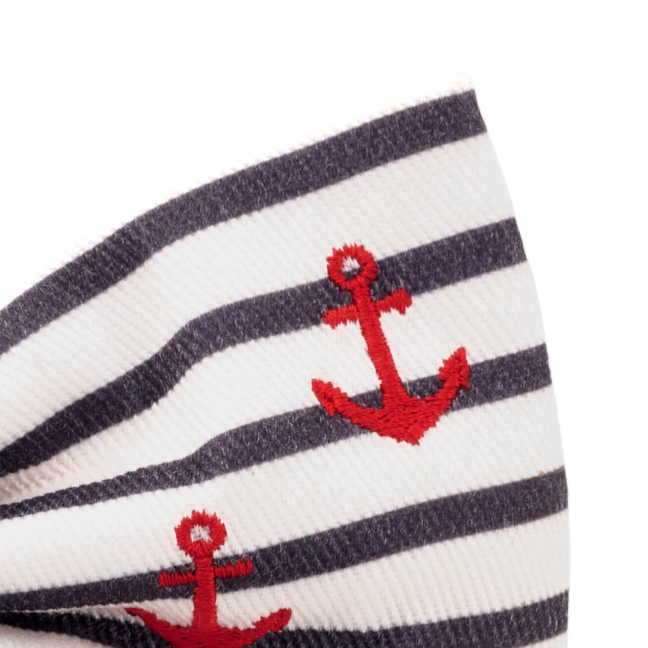 Anchor Embroidered Lady Bow Collar