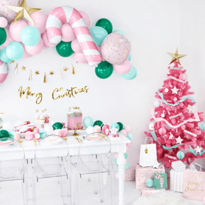 Pink Candy Cane Balloon