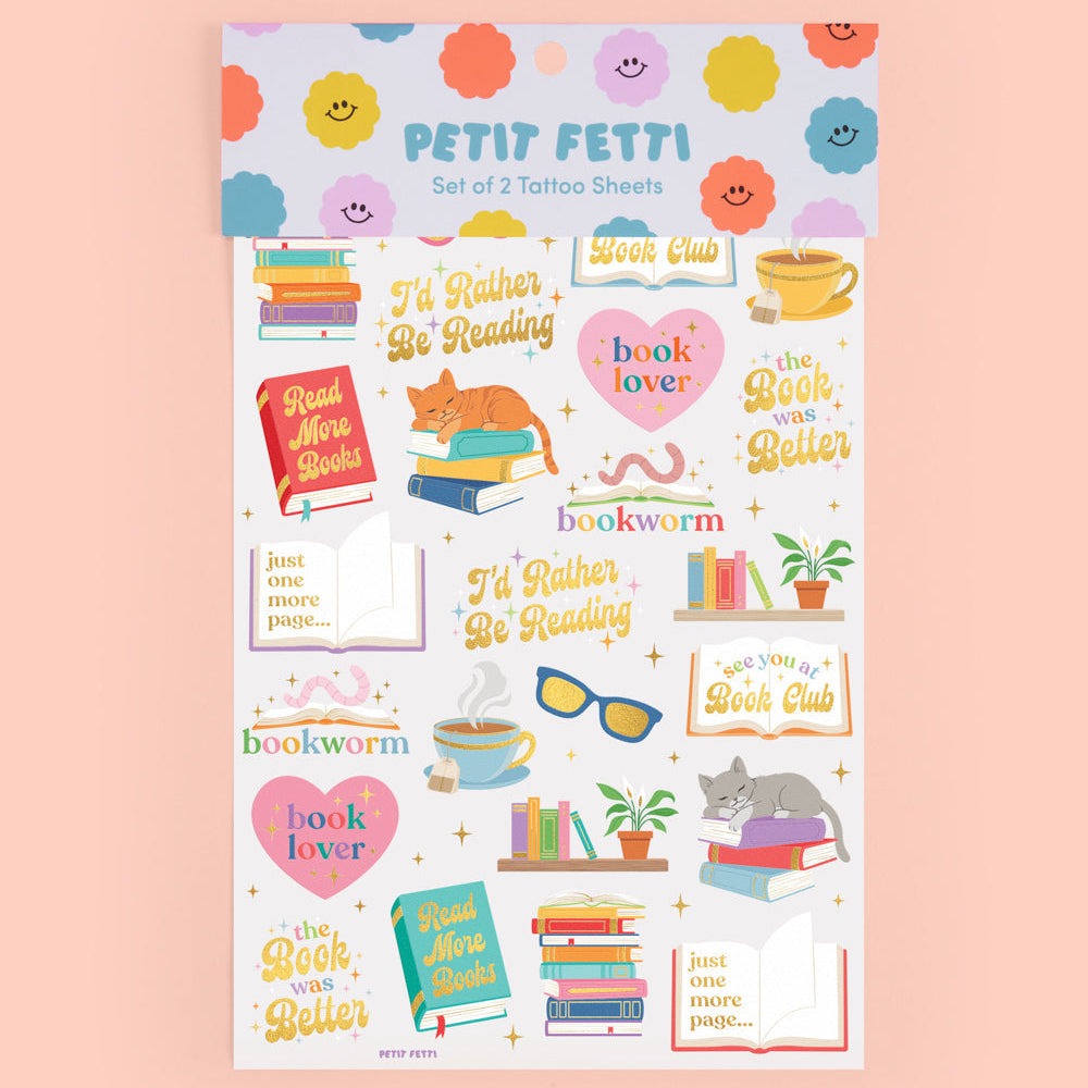 Book Lover Temporary Tattoos