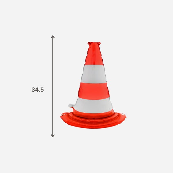 Red Traffic Cone Foil Balloon