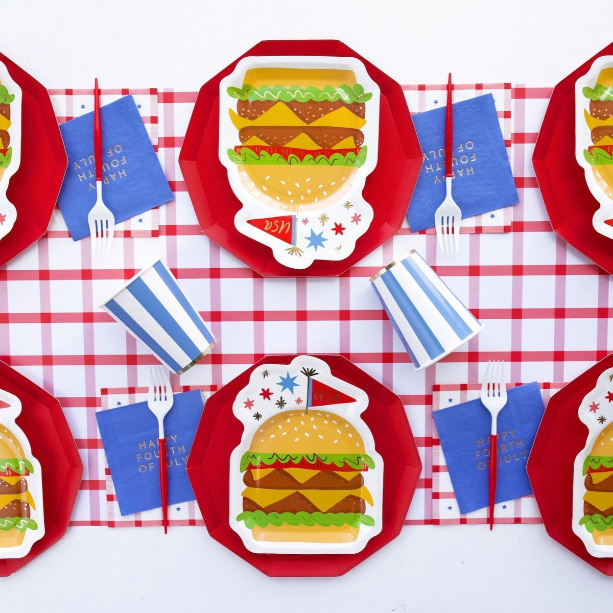 Cherry Red Picnic Table Runner