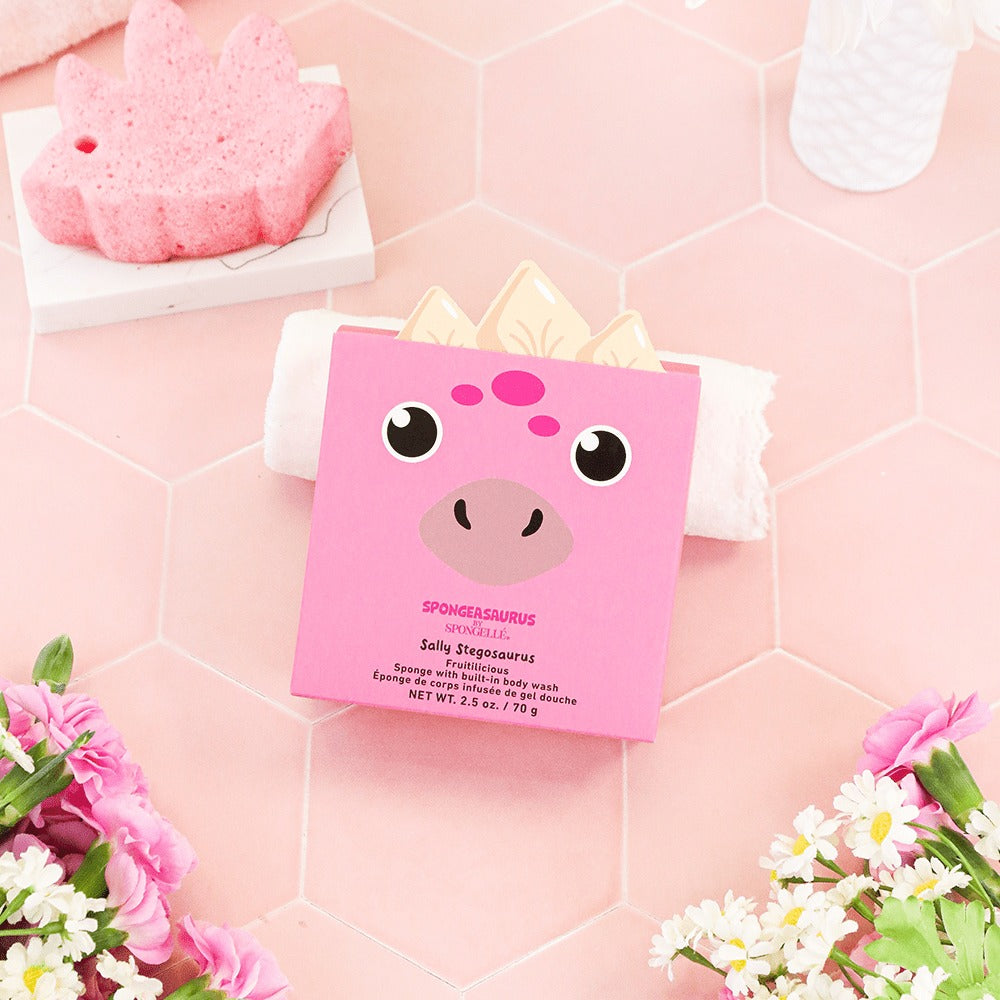 Sally Stegosaurus Shower Buffer Sponge