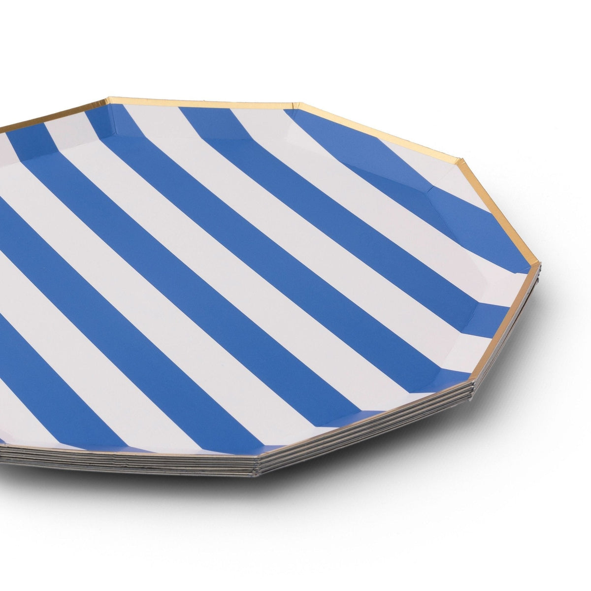 Palisades Blue Signature Cabana Stripe Plates